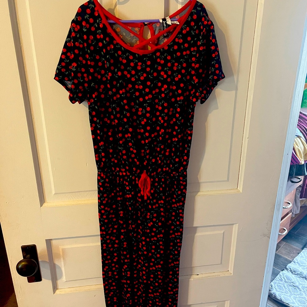 Girls Medium 10/12 Cherry Romper
